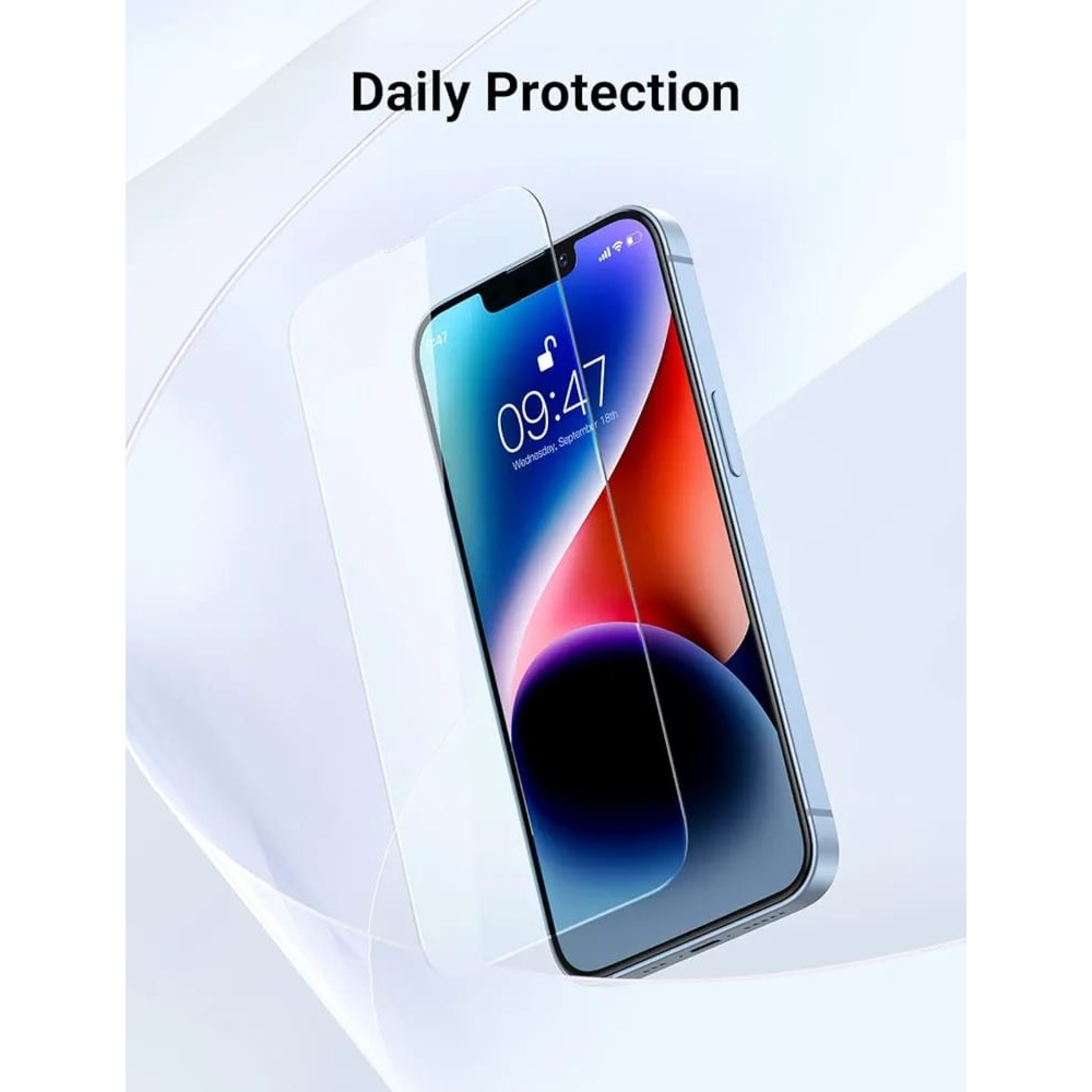 ugreen 80967 full coverage hd screen protector with installation frame for iphone 14/13/13 pro