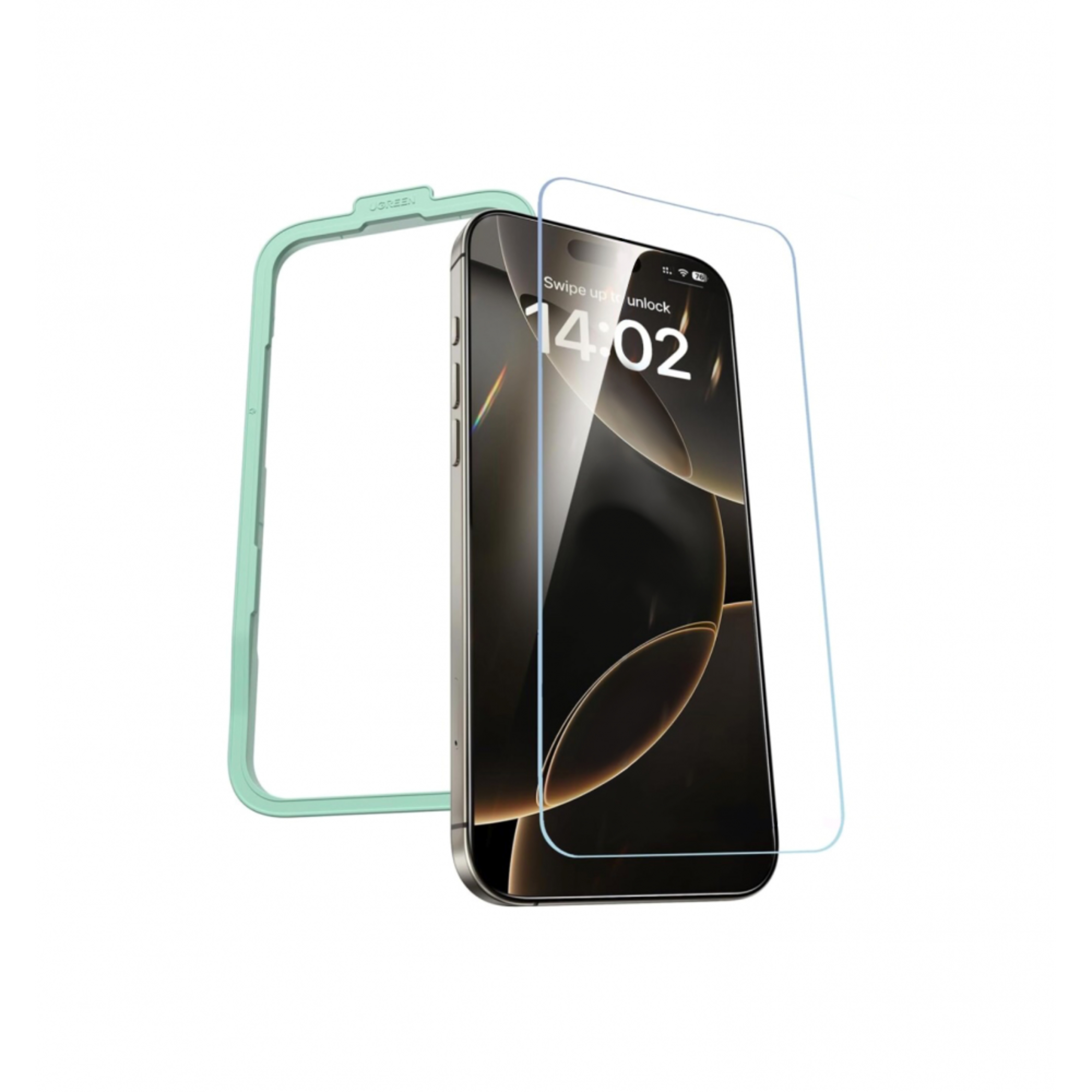 ugreen 45974 hd screen protector with installation frame for iphone 16 pro max