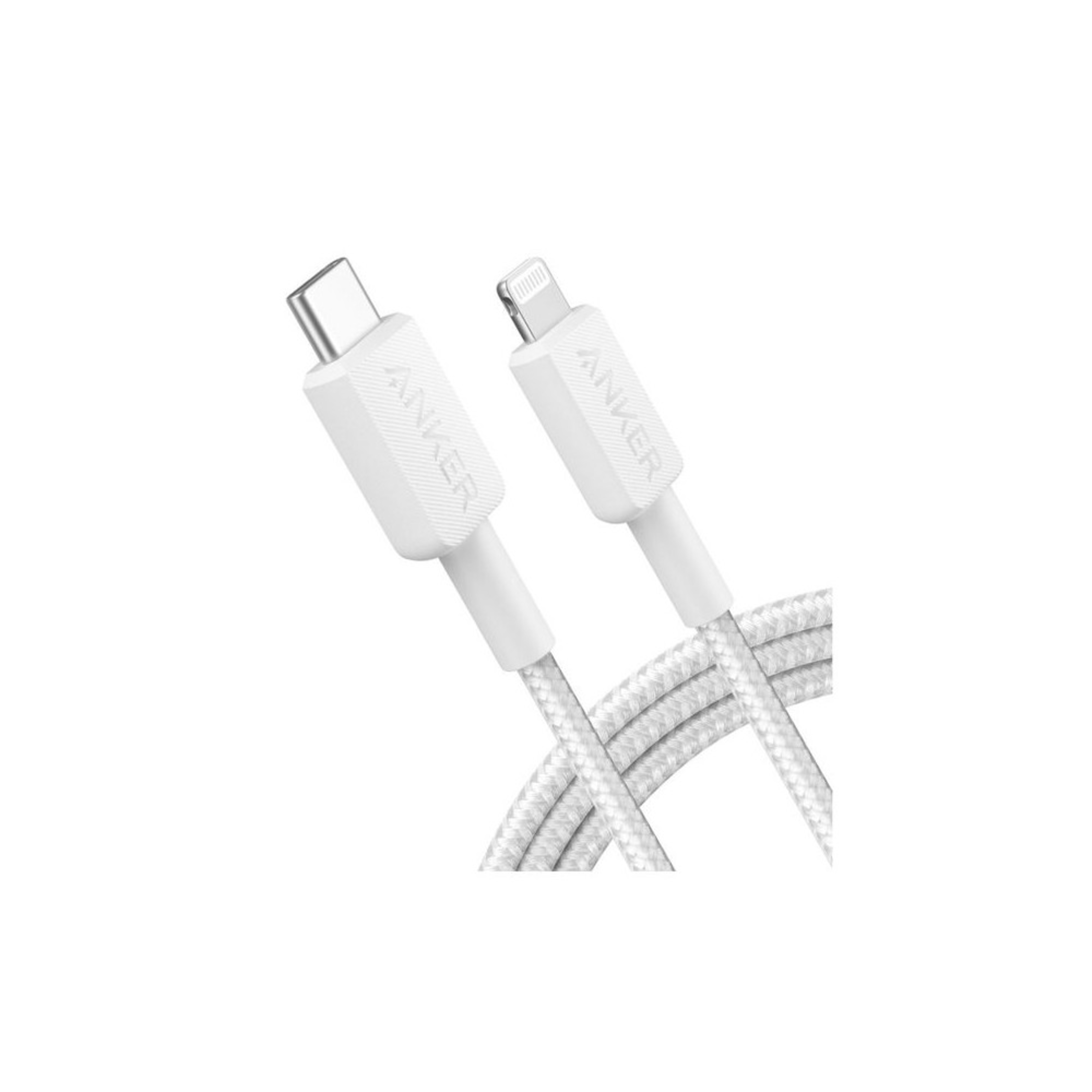 anker 322 usb c to lightning cable (3ft braided) white (a81b5h21)