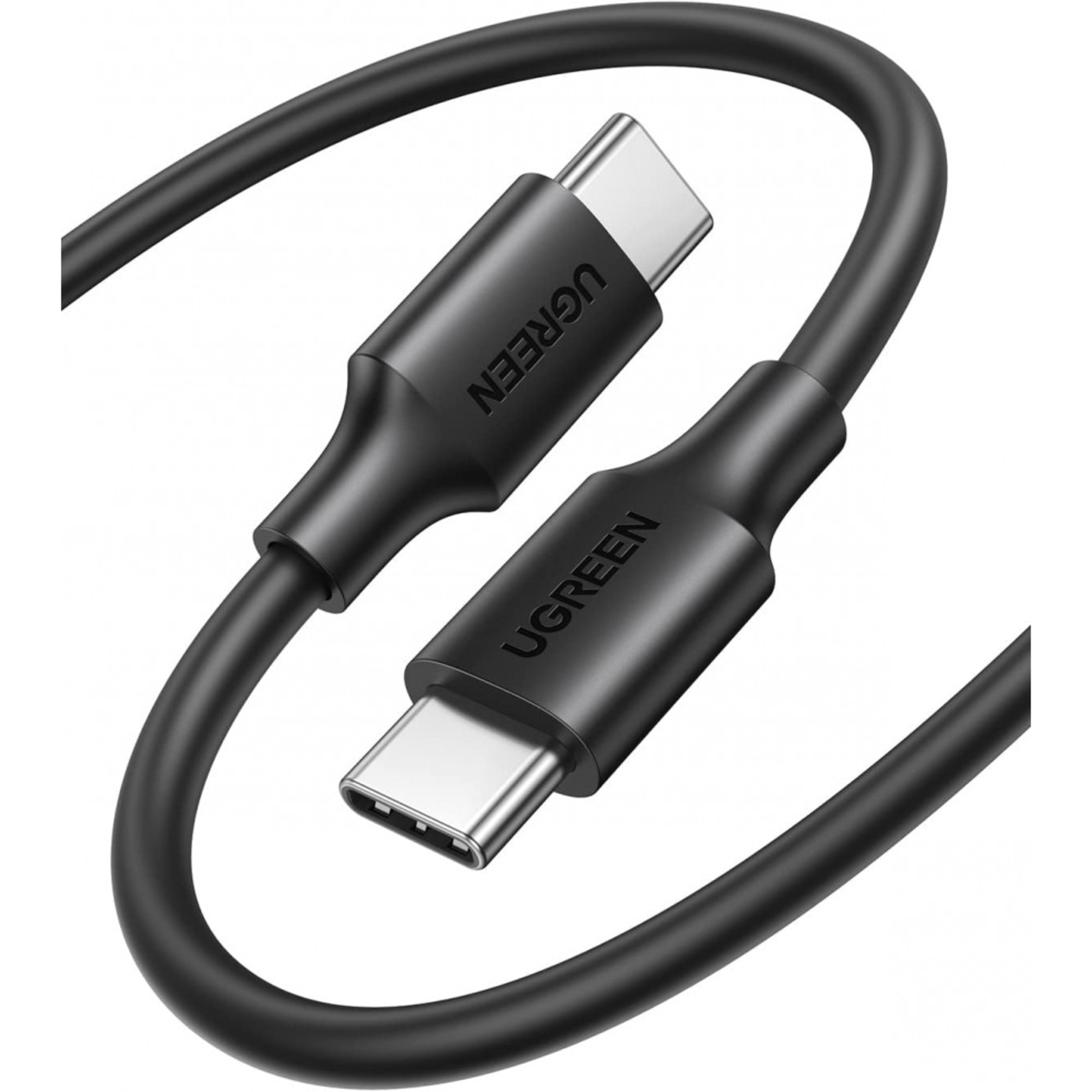 ugreen 50996 usb 2.0 type c to type c cable nickel plating 0.5m (black)