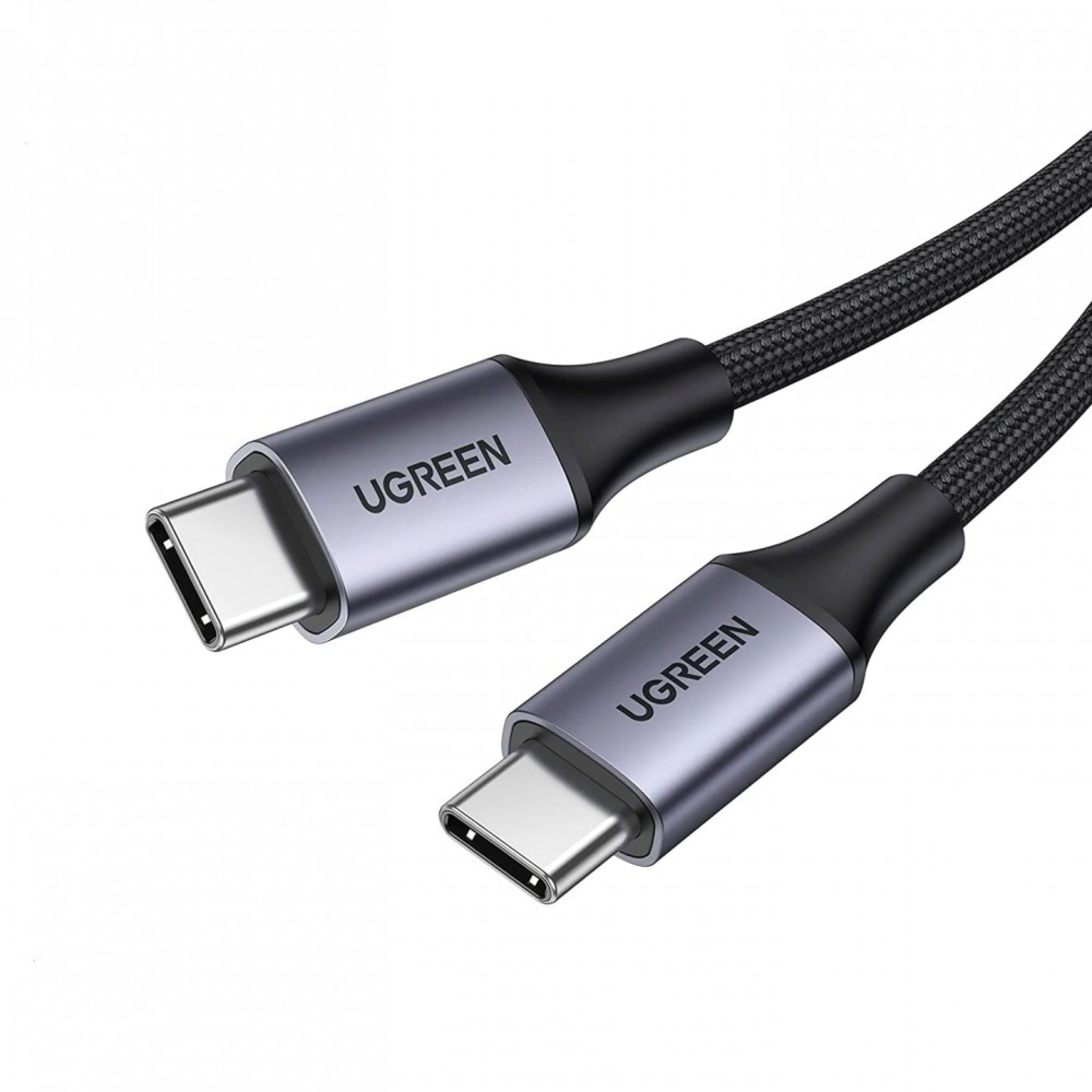ugreen 50149 usb c to usb c pd fast charging cable 3a max gray black 0.5m