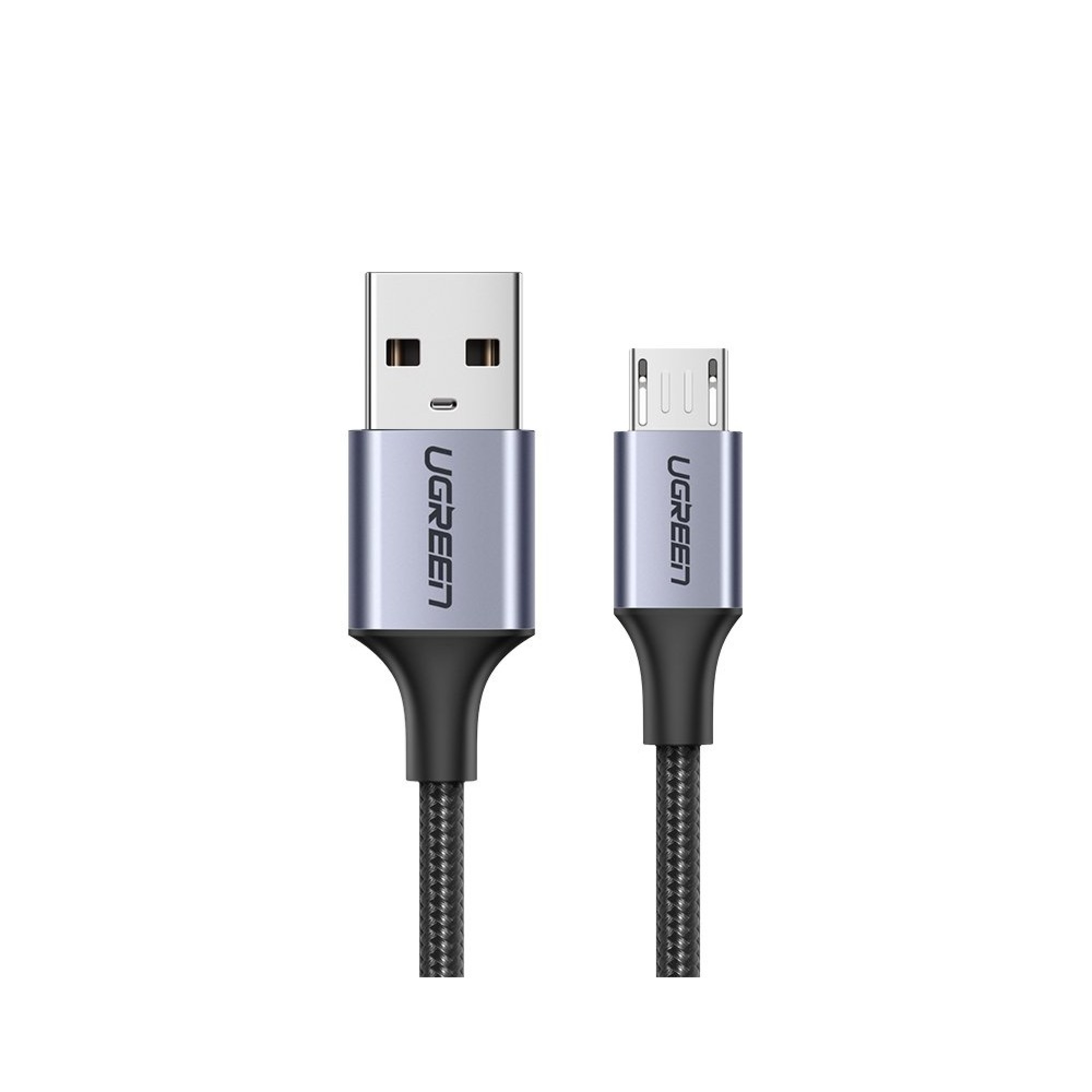 ugreen 60148 usb a to micro usb cable 2m (aluminium case, black)