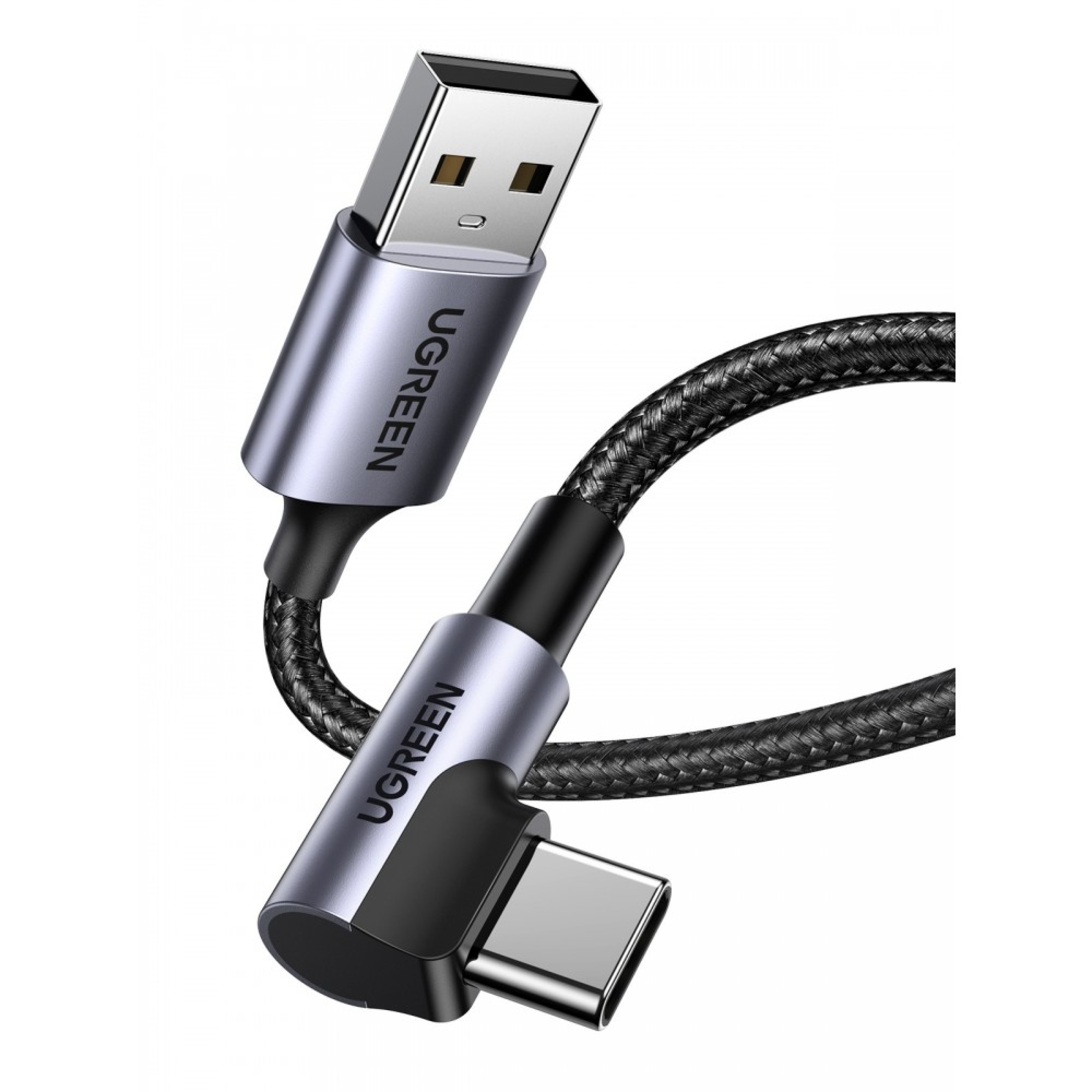 ugreen 50942 right angle usb a to usb c cable 2m (space gray)