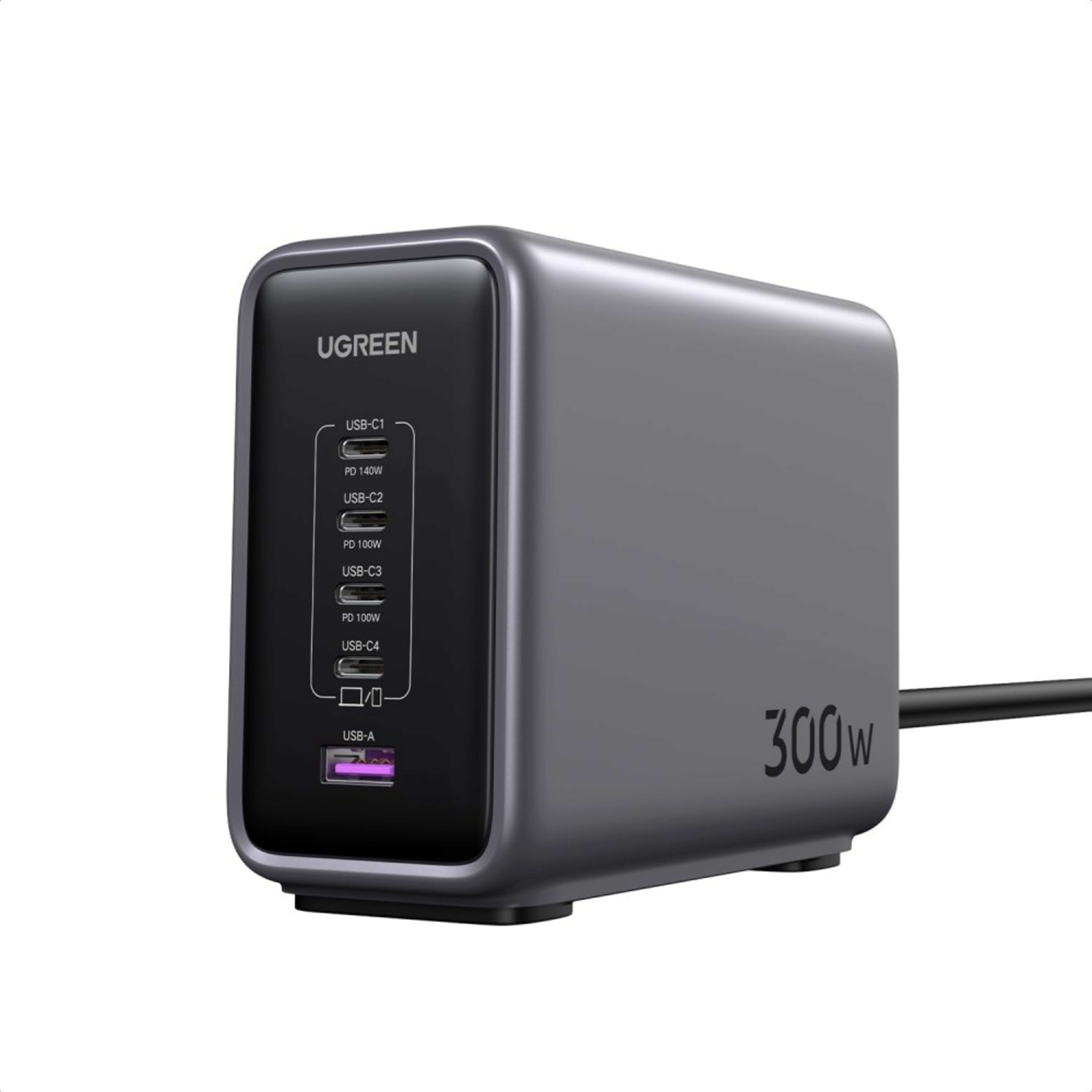 ugreen 90904b nexode 300w gan wall usb c charger 5 ports