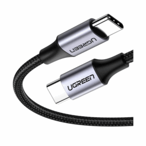 ugreen 50152 usb 2.0 c m/m round cable nickel plating aluminum shell 2m (gray black)