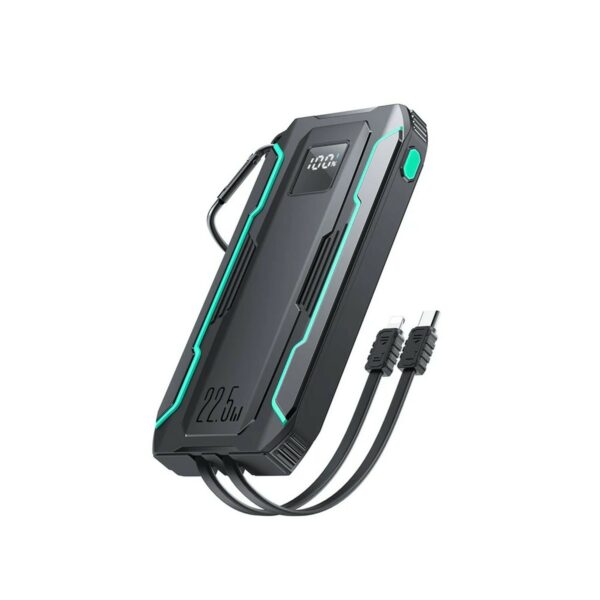 joyroom jr l017 22.5w outdoor power bank 10000mah with dual cables