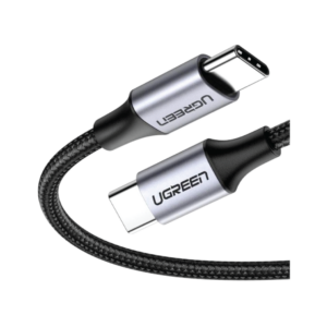 ugreen 50152 usb 2.0 c m/m round cable nickel plating aluminum shell 2m (gray black)
