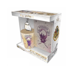 harry potter pck mug 250ml + keyring pvc + notebook "hogwarts" (abypck263)