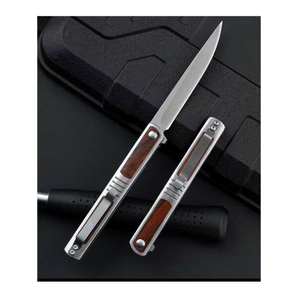 mini knife with wooden skin