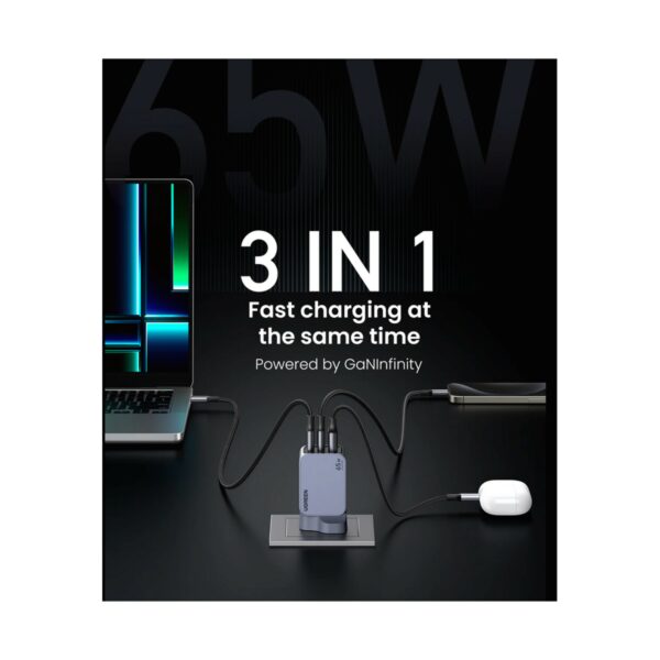 ugreen 25872 nexode pro 65w 3 port gan fast charger set uk