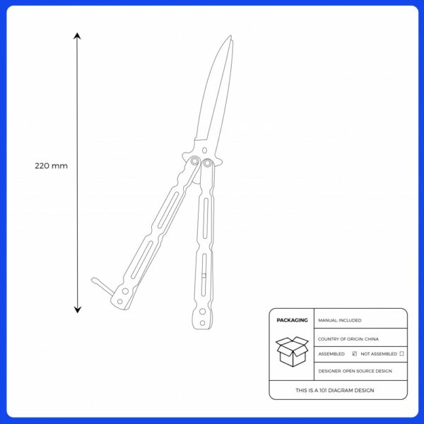 stainless steel butterfly knife