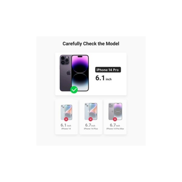 ugreen 90936 classy clear magnetic protective case for iphone 14 pro (clear)