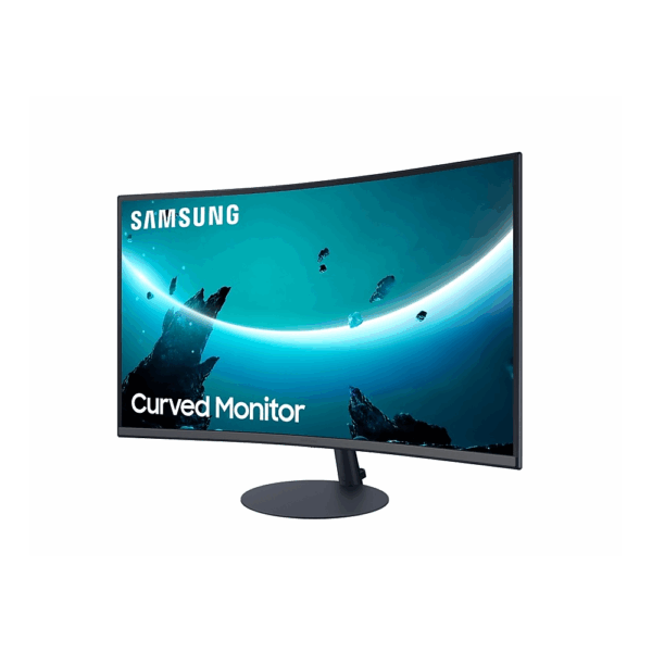 samsung 27" curved monitor (lc27t550fdmxzn) fhd monitor, flicker free, built in speaker