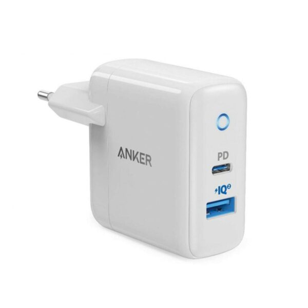 anker powerport pd+ 2 wall charger 35w white (a2636l21)