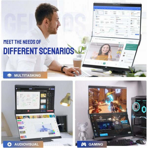 mobile pixels geminos dual 24" stacked fhd monitors (mb 116 1001p01)
