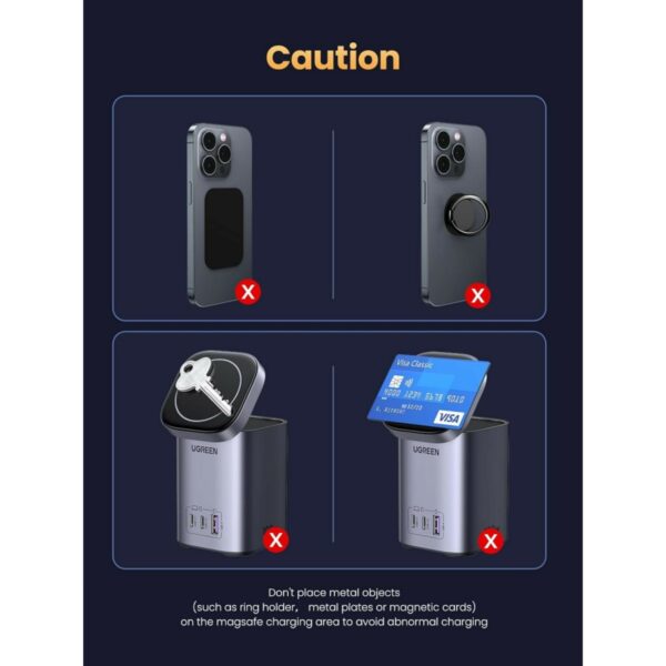 ugreen 15169 100w 2 in 1 gan charging station uk (space gray)