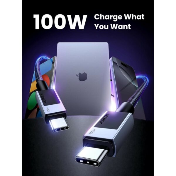 ugreen 45065 usb c to usb c pd fast charging cable space gray 3m