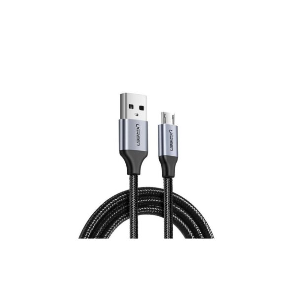ugreen 60148 usb a to micro usb cable 2m (aluminium case, black)
