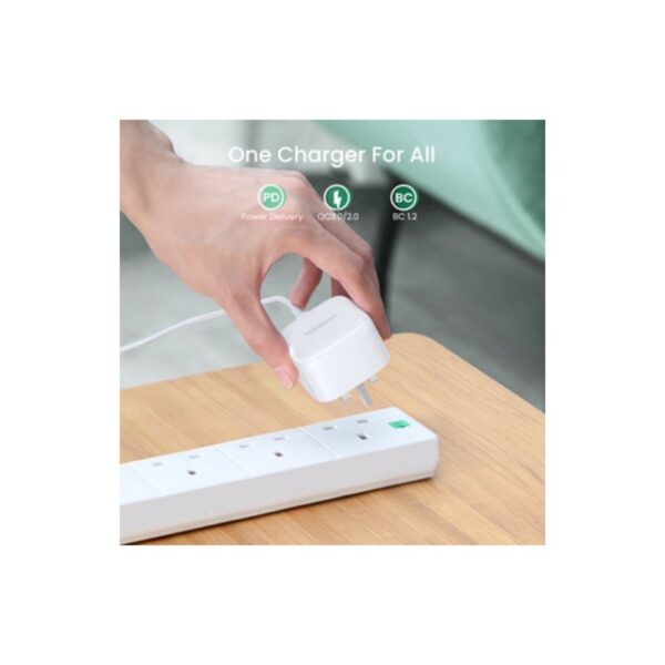 ugreen 70197 pd fast charger uk (white)