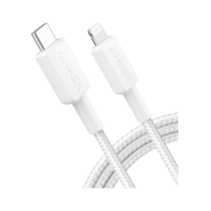 anker 322 usb c to lightning cable (3ft braided) white (a81b5h21)