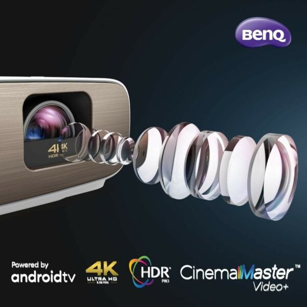 benq home cinema projector w2700i | 4k hdr home theater projector with android tv