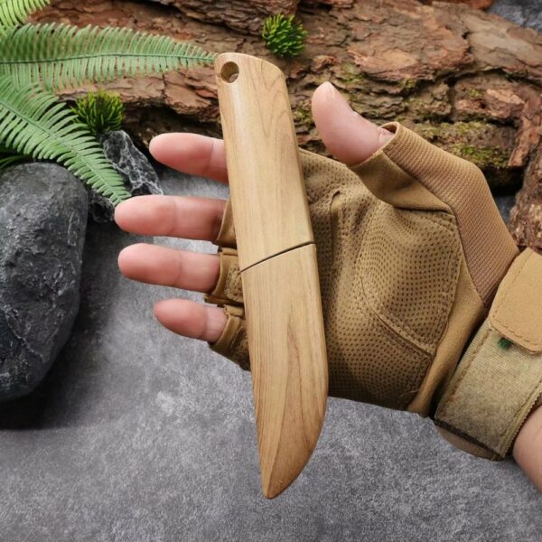 bamboo texture tactical knife