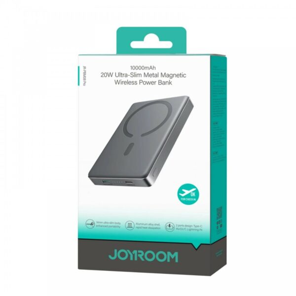 joyroom 10000mah 20w ultra silm metal magnetic wireless power bank (jr pbm08 pro)