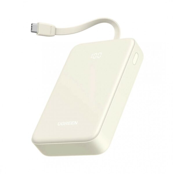 ugreen 35340 20000mah 22.5w fast charging power bank with built in usb c cable