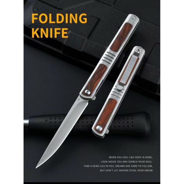 mini knife with wooden skin