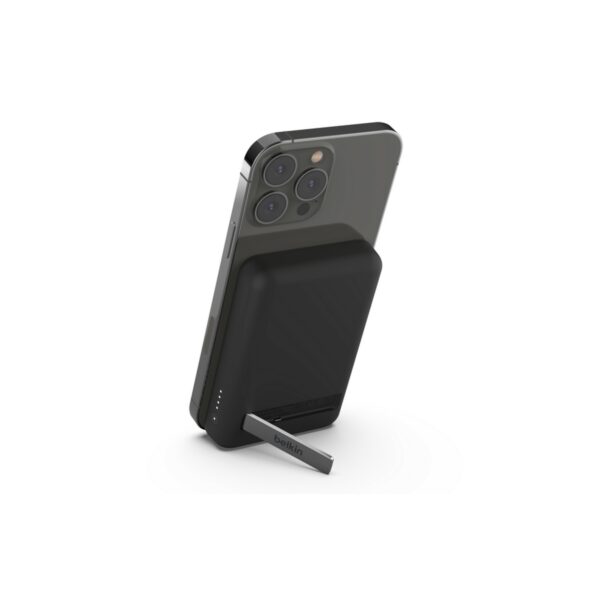 belkin magnetic wireless power bank 5k + stand (bpd004btbk/wt)