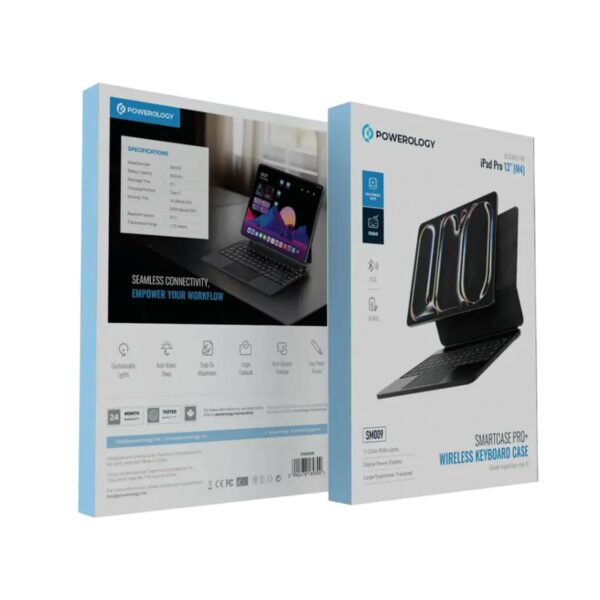 powerology ipad pro 13 m4 smartcase pro+ wireless keyboard case (psm009)