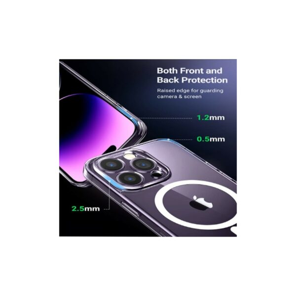 ugreen 90936 classy clear magnetic protective case for iphone 14 pro (clear)