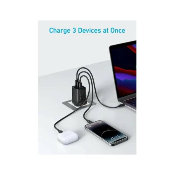 anker charger 336 powerport 67w usb c gan charger black (a2674k11)