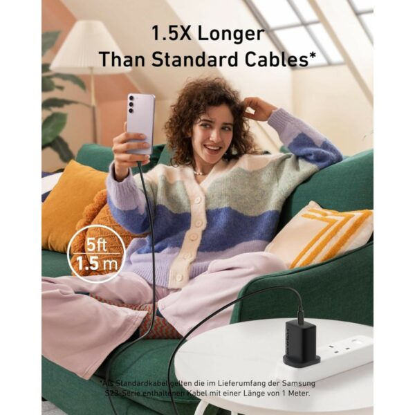anker 25w usb c charger with 5ft c c cable (b2656k11)