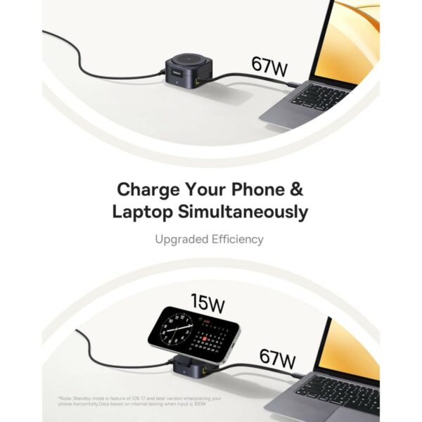 baseus picogo 2 in 1 magnetic wireless charging station qi2 (bsw 5420)
