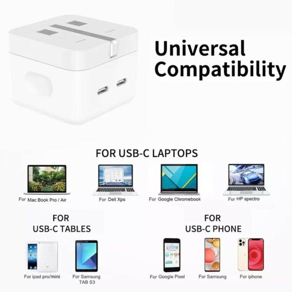 foxconn 1:1 quality usb c+c 35w power adapter