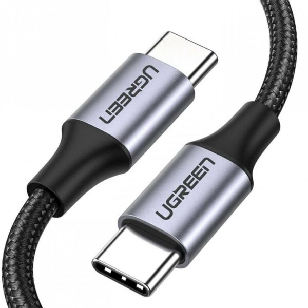 ugreen 50149 usb c to usb c pd fast charging cable 3a max gray black 0.5m