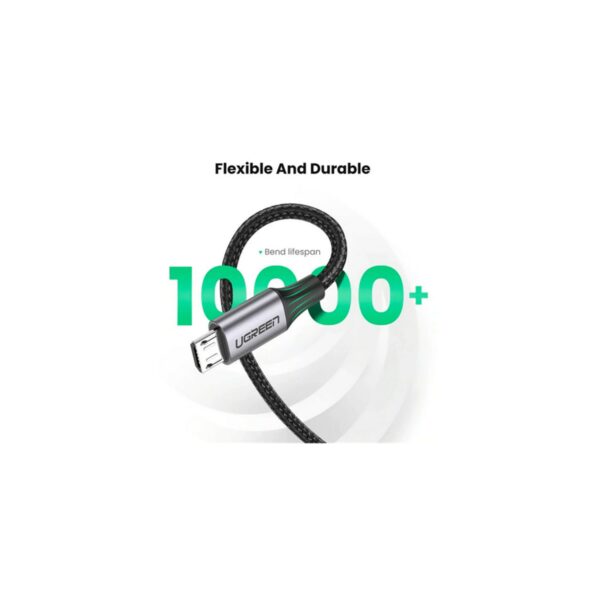 ugreen 60146 us290 micro usb 2.0 cable 1m metalblack
