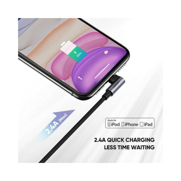 ugreen 60521 right angle lightning to usb a cable (1m)