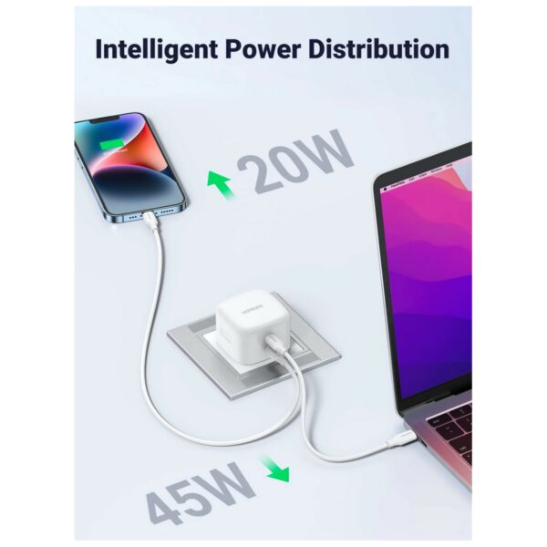 ugreen 60623 2 port gan fast charger 65w uk