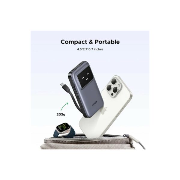 ugreen 35603b 10000mah power bank with built in cable