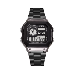 stainless steel digital watch