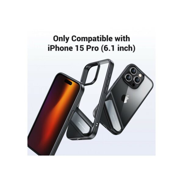ugreen 25406 kickstand protective case for iphone 15 pro (black)