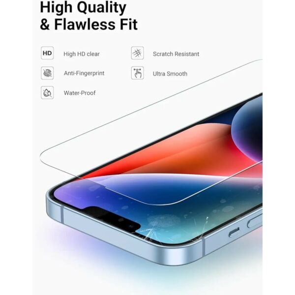 ugreen 80967 full coverage hd screen protector with installation frame for iphone 14/13/13 pro