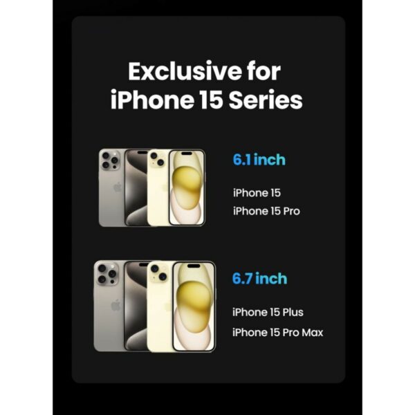 ugreen 25622 privacy screen protector with installation frame for iphone 15 pro (1 pack)
