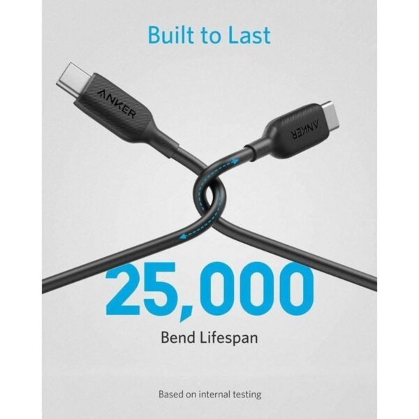 anker powerline iii usb c to usb c 100w 2.0 cable 6ft black (a8856h11)