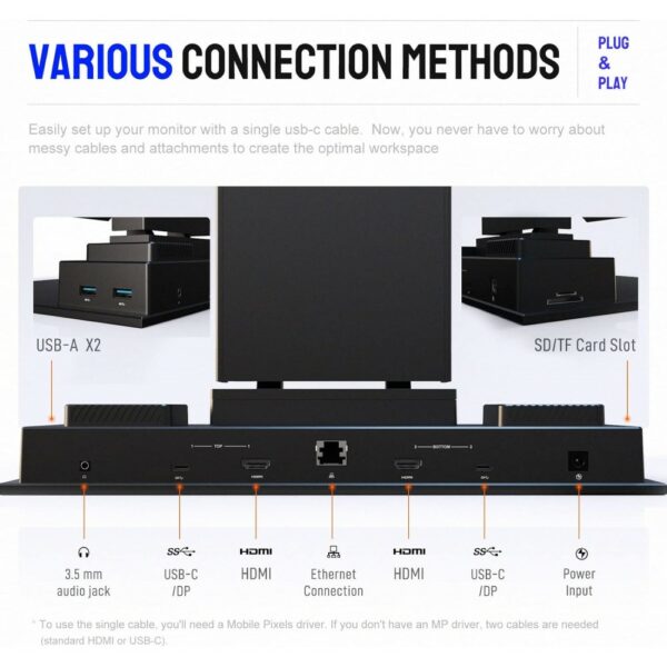 mobile pixels geminos dual 24" stacked fhd monitors (mb 116 1001p01)