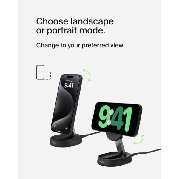 belkin boostcharge pro 15w convertible magnetic wireless charging stand