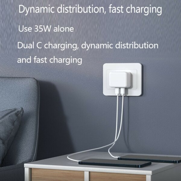 foxconn 1:1 quality usb c+c 35w power adapter