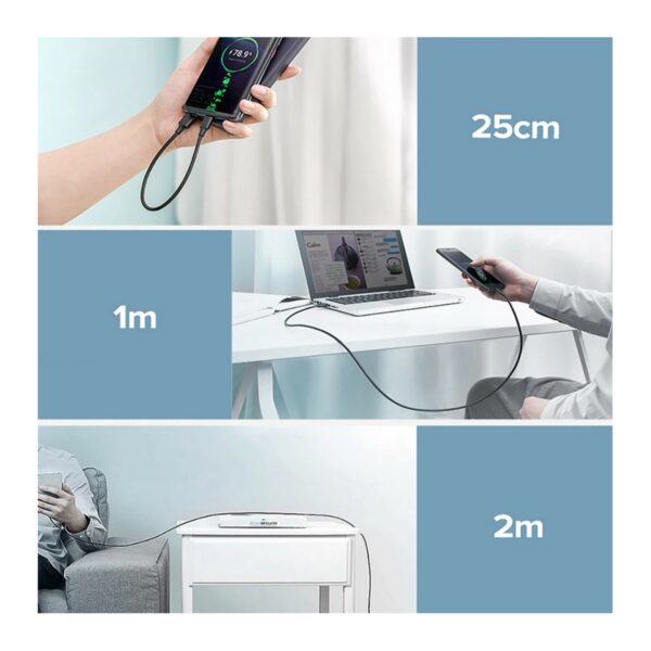 ugreen 60114 usb a to usb c fast charging cable 3a max black 0.25m